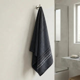 Toalla de cuerpo gris oscuro Mediterráneo en algodón 70x130 cm 550 g
