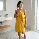 Toalla de cuerpo amarilla Elegant 60x120 cm en algodón 400 gsm