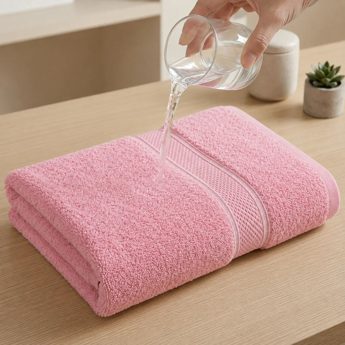 Toalla de cuerpo rosa en algodón 70x140 cm 550 g