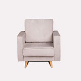 Poltrona plata Porto moderna en poliéster velvet 80x98 cm