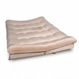 Sala sofá cama beige 6 puestos reclinable con puff 120x90 cm