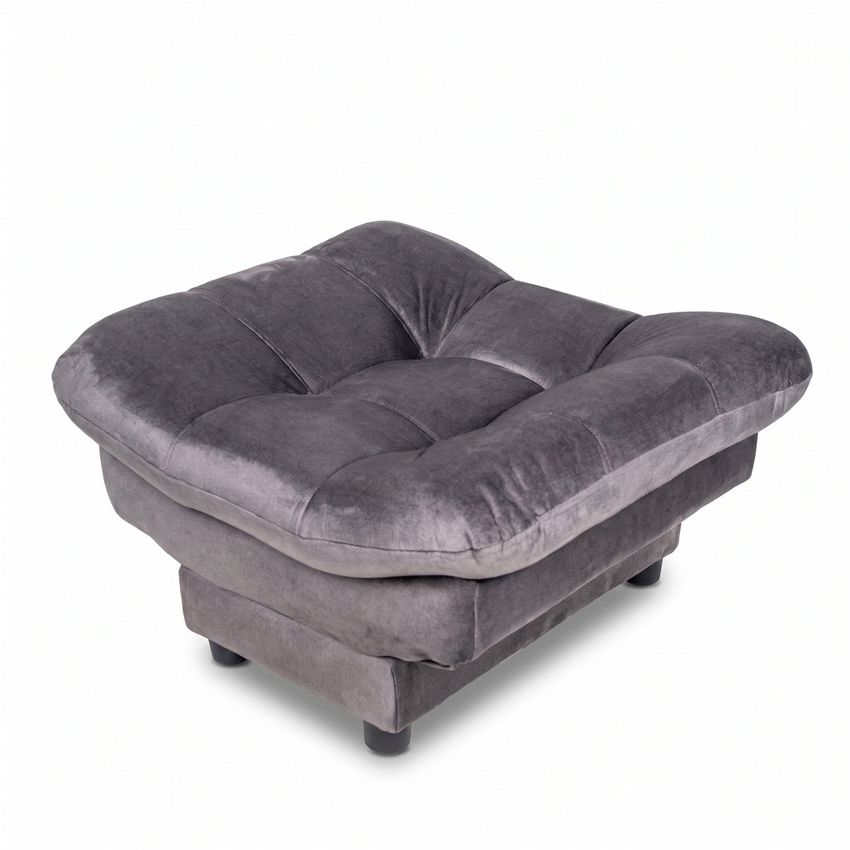 Sala sofá cama gris oscuro 6 puestos reclinable con puff 120x90 cm