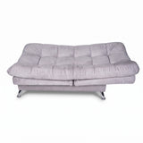 Sala sofá cama semidoble plata 6 puestos reclinable en poliéster 120x90 cm