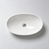 Lavamanos de sobreponer ovalado blanco en cerámica 41x14 cm