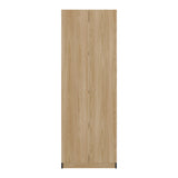 Estantería rectangular home 1 moderna fresno y wengue en MDP 62.8x180.6 cm con 3 entrepaños