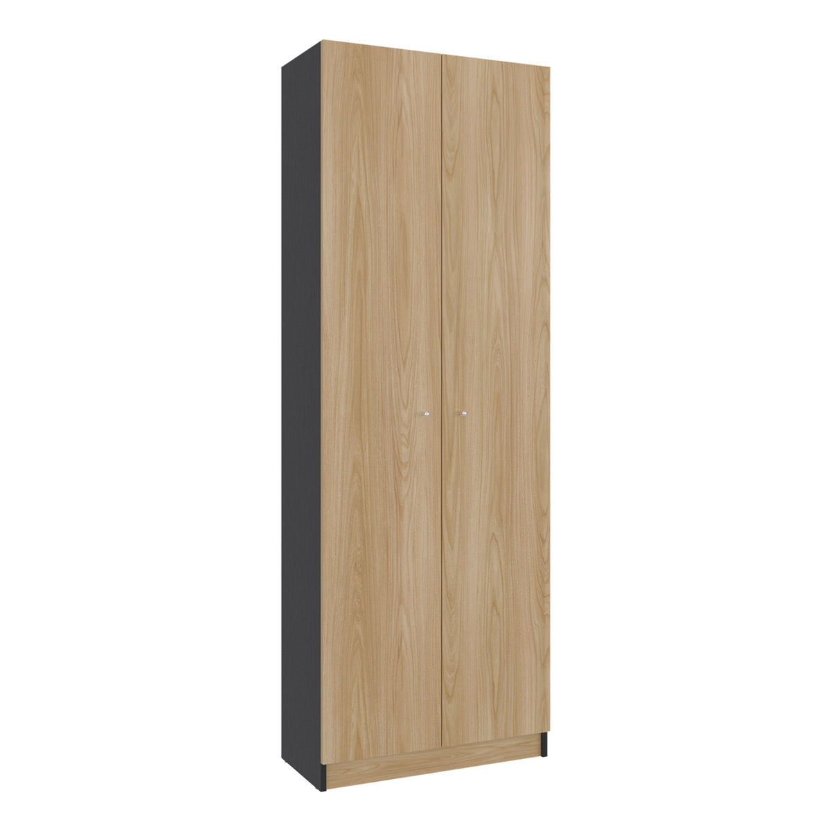 Estantería rectangular home 1 moderna fresno y wengue en MDP 62.8x180.6 cm con 3 entrepaños
