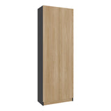 Estantería rectangular home 1 moderna fresno y wengue en MDP 62.8x180.6 cm con 3 entrepaños