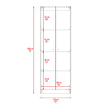 Estantería rectangular home 1 moderna fresno y wengue en MDP 62.8x180.6 cm con 3 entrepaños