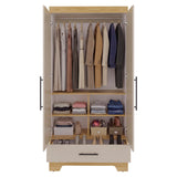 Clóset Essent blanco fresno y capri en MDP 86x180 cm con 2 puertas y cajón