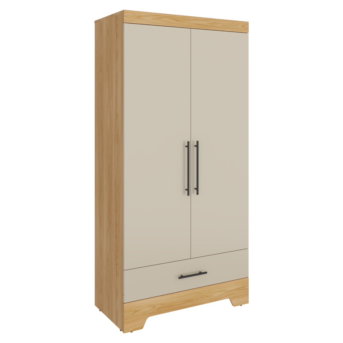Clóset Essent blanco fresno y capri en MDP 86x180 cm con 2 puertas y cajón