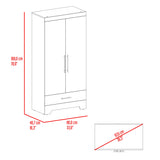 Clóset Essent blanco fresno y capri en MDP 86x180 cm con 2 puertas y cajón