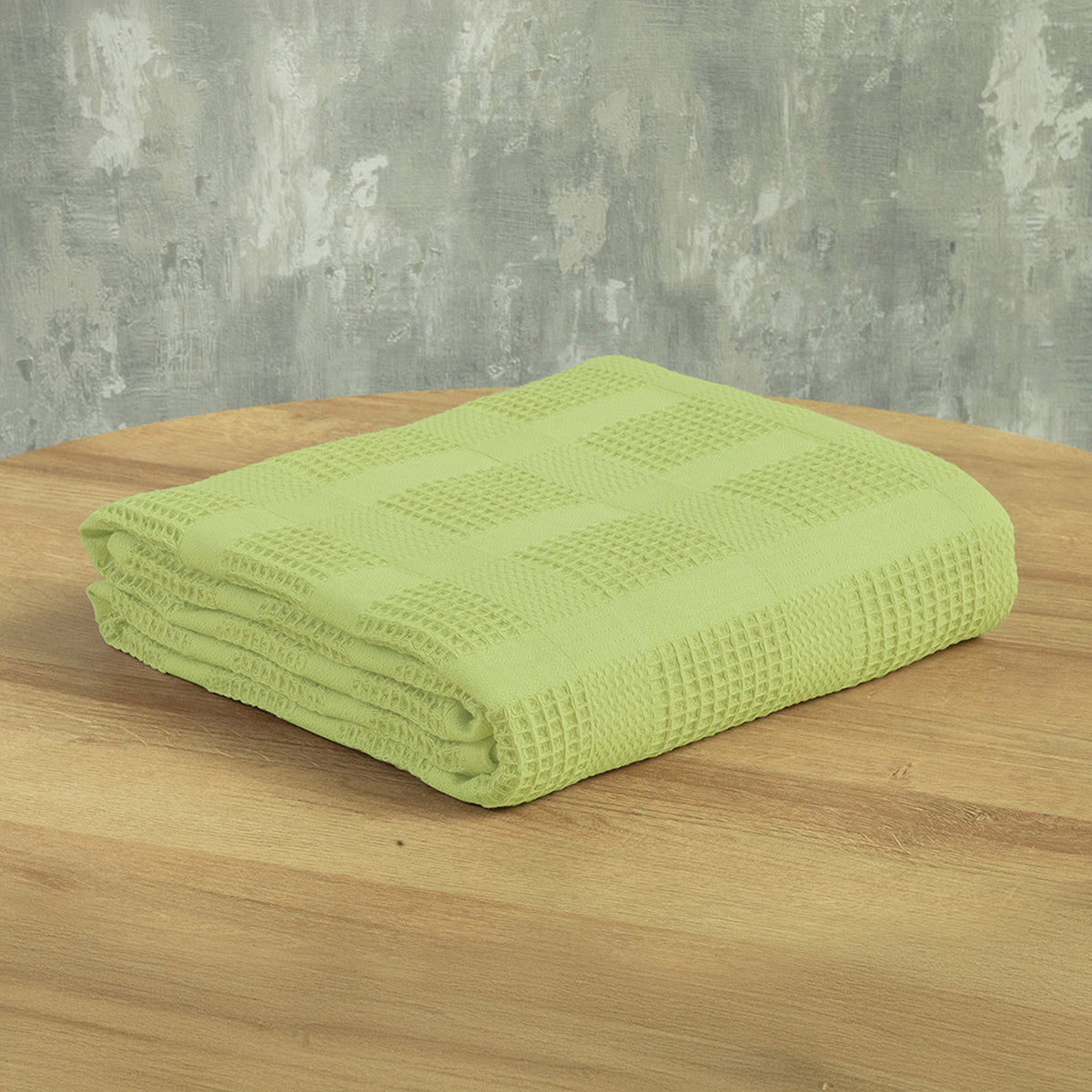 Sobrecama verde Elegant 150x200 cm en algodón tipo galleta