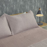 Tendido para cama doble rosa Kyoto 140x190 cm en microfibra con 2 fundas