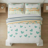 Cubrelecho Entre Dos Amores estampado king 200x200 cm doble faz en microfibra