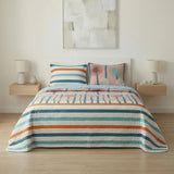 Cubrelecho prensado Sol de Tierra sencillo 100x190 cm en microfibra doble faz