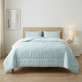 Cubrelecho para cama doble azul Luno 140x190 cm superacolchado doble faz