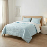 Cubrelecho queen azul Luno doble faz superacolchado 160x190 cm