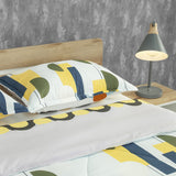 Cubrelecho para cama doble blanco Geo Balance doble faz 140x190 cm 3 piezas