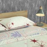 Cubrelecho para cama doble Romantic blanco y rosado 140x190 cm doble faz microfibra