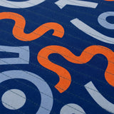Cubrelecho Trazo Memphis para cama doble azul doble faz acolchado 140x190 cm microfibra