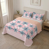Cubrelecho para cama doble rosado Brisa de Lirio acolchado doble faz 140x190 cm