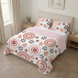Cubrelecho para cama doble rosado Brisa de Lirio acolchado doble faz 140x190 cm