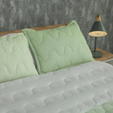 Cubrelecho para cama doble verde degradé Sfumato superacolchado en microfibra 140x190 cm