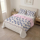 Cubrelecho sencillo rosado Pradera Rosé termosellado en microfibra 100x190 cm