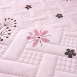 Cubrelecho sencillo rosado Pradera Rosé termosellado en microfibra 100x190 cm