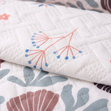 Cubrelecho sencillo Reef Rosa blanco y salmón en microfibra 100x190 cm