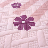 Cubrelecho sencillo rosado Oasis Malva en microfibra termosellada 100x190 cm