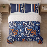 Cubrelecho sencillo azul oscuro Vanguardia Zafiro en microfibra 100x190 cm termosellado