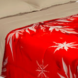 Cubrelecho king navideño camel doble faz en microfibra 200x200 cm
