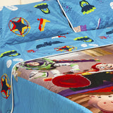 Cubrelecho infantil azul claro Disney Core Toy Story sencillo 100x190 cm doble faz