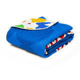 Cubrelecho infantil semidoble azul Disney Core Mickey Jr doble faz 120x190 cm