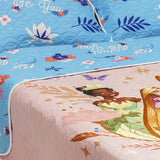 Cubrelecho infantil sencillo rosado Disney Core Princesa doble faz en microfibra 100x190 cm