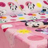 Cubrelecho para cama doble rosado Disney Core Minnie Jr doble faz en microfibra 140x190 cm