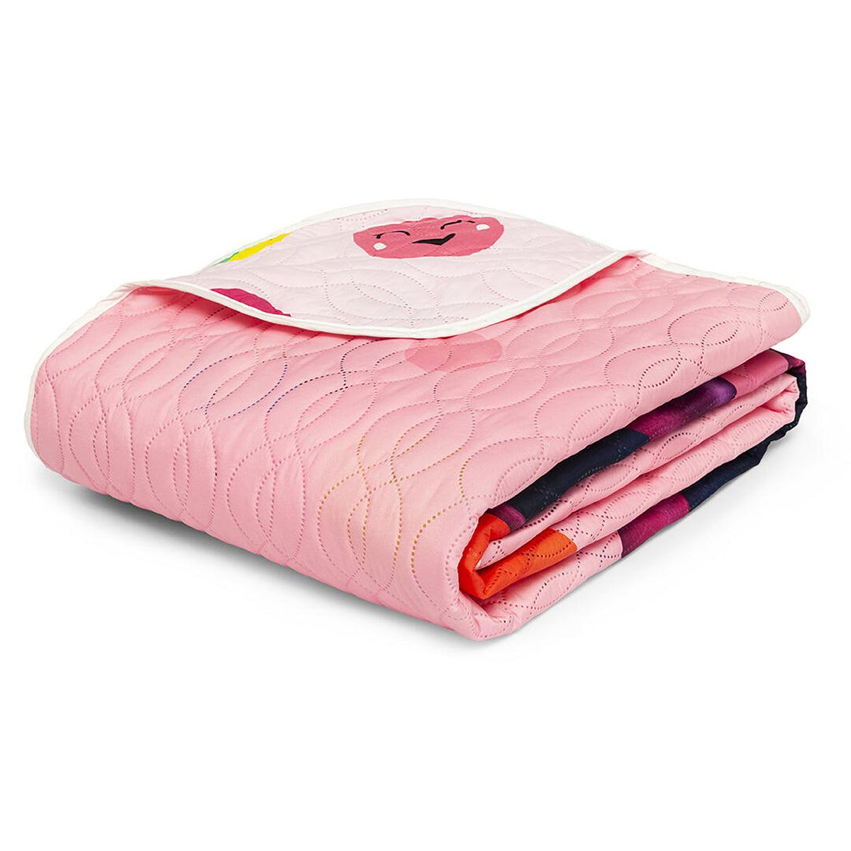 Cubrelecho para cama doble rosado Disney Core Minnie Jr doble faz en microfibra 140x190 cm