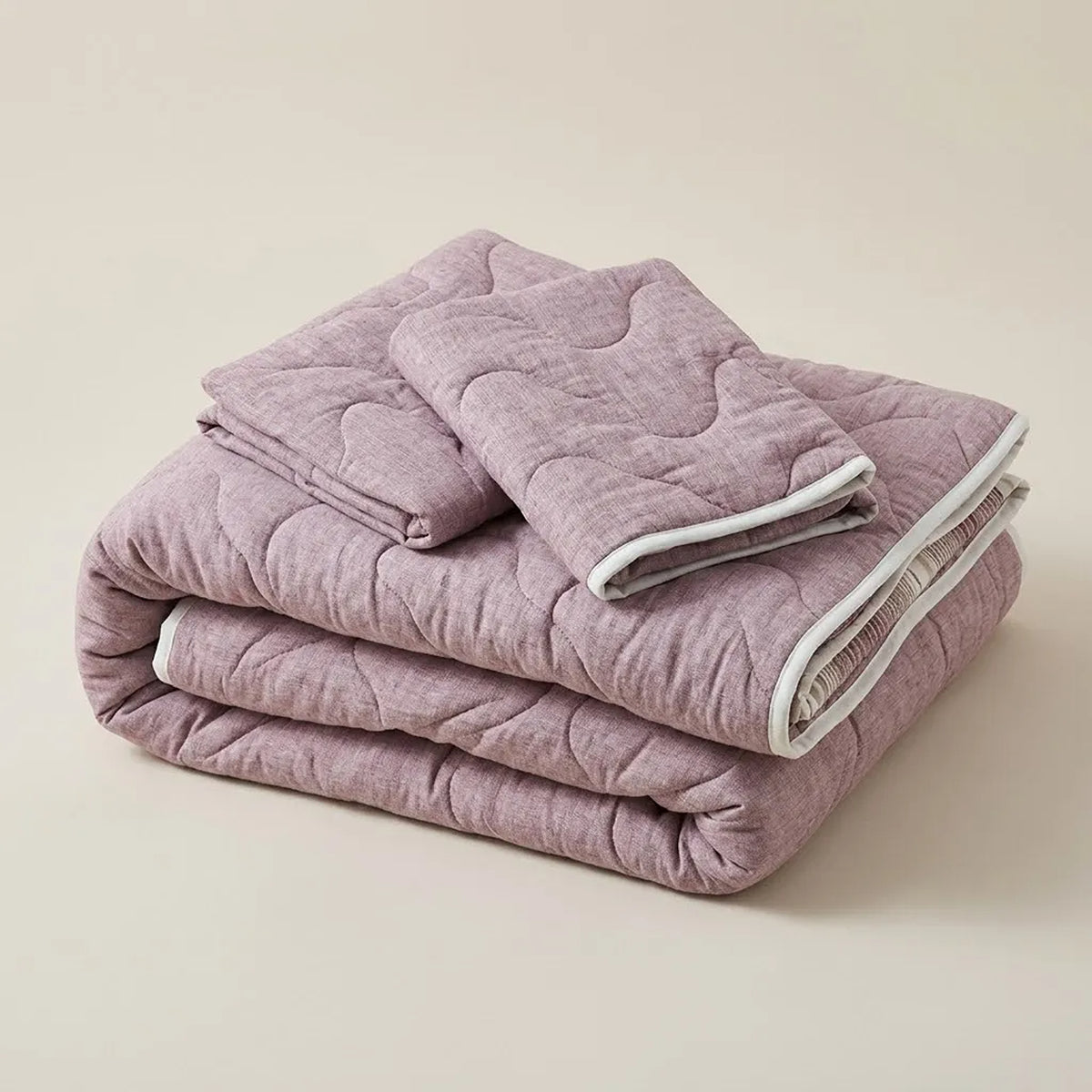 Cubrelecho Equilibrio king morado claro superacolchado doble faz 200x200 cm