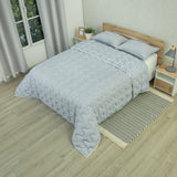 Cubrelecho acolchado azul Equilibrio queen 160x190 cm doble faz microfibra