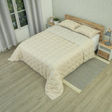 Cubrelecho acolchado crema Equilibrio queen 160x190 cm doble faz microfibra