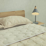 Cubrelecho acolchado crema Equilibrio queen 160x190 cm doble faz microfibra