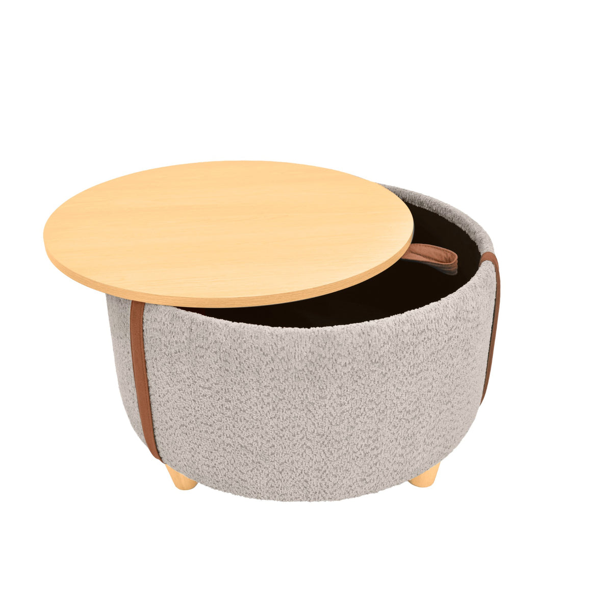 Mesa de centro baúl Bari plata oasis 62x37 cm tapizada en tela