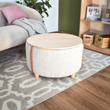 Mesa de centro baúl Bari plata oasis 62x37 cm tapizada en tela
