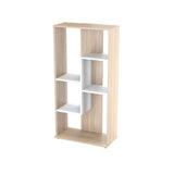 Biblioteca moderna arena y blanco en MDF 60x120 cm con 4 entrepaños