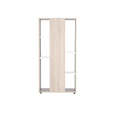 Biblioteca moderna arena y blanco en MDF 60x120 cm con 4 entrepaños