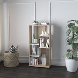 Biblioteca moderna arena y blanco en MDF 60x120 cm con 4 entrepaños