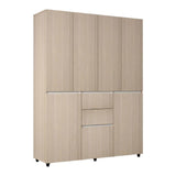 Armario arena 150x200 cm en MDF con 7 puertas y 2 cajones