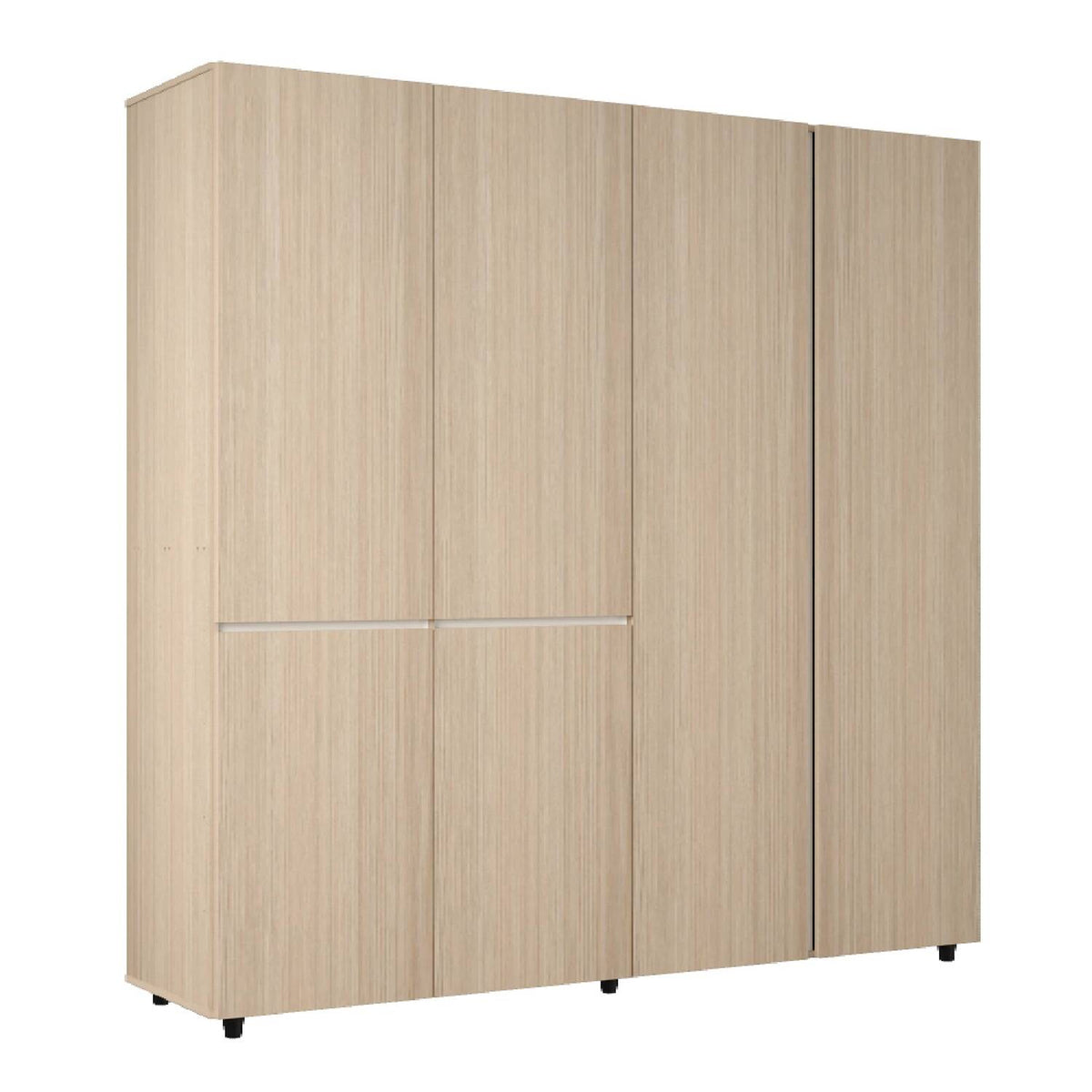 Armario arena y blanco 200x200 cm con 6 puertas y 2 cajones