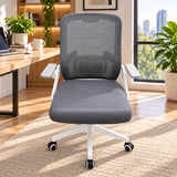Silla de oficina azul aguamarina ergonómica en malla con brazos abatibles 59x92 cm